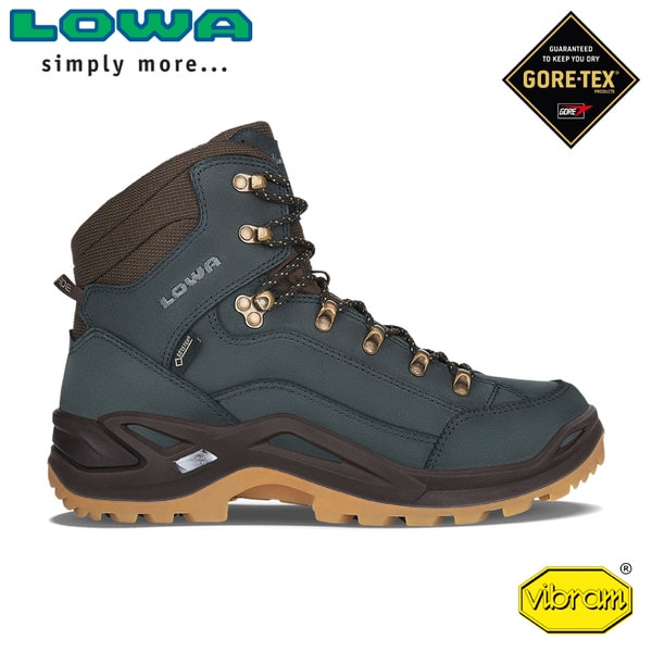 【LOWA 德國 男 Renegade GTX Mid 中筒多功能健行鞋《海軍藍/蜜黃》】LW310945/登山鞋/徒步鞋 product lightbox image 1